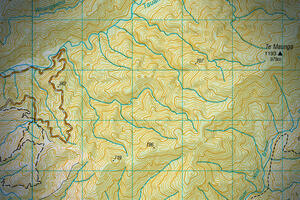 Close up on a Topo 50 map