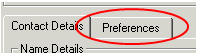 Preferences tab