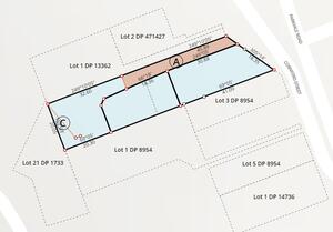 screenshot of a digitised survey plan