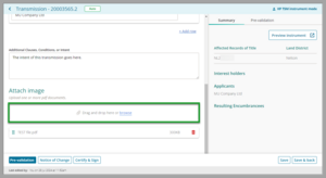 Example of field to attach pdfs to the dealing.