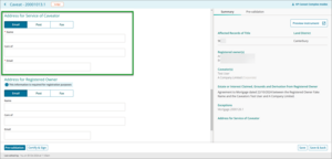 Example of address fields.