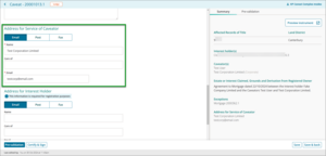 Example of fields to add address.