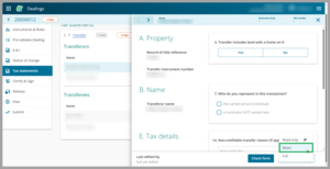 Example of where to choose the short tax statement.