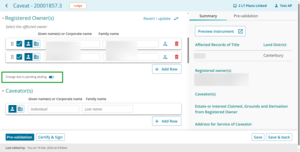 Example of pending dealing toggle.