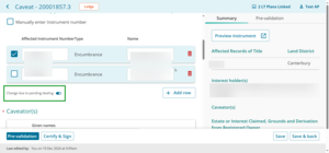 Toggle to change due to pending dealing