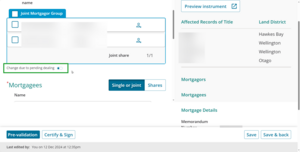 Example of change due to pending dealing toggle.