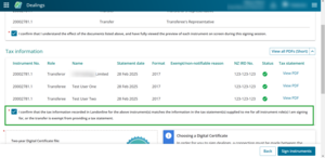 Checkboxes to confirm statements.