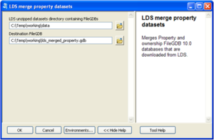 ArcCatalog merging datasets screenshot 