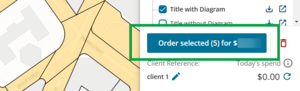 screenshot highlighting the Order selected button at bottom of product list panel.