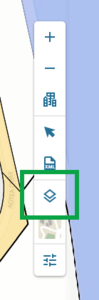 screenshot of map control toolbar highlighting the layer control icon.