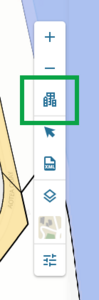 screenshot of map control toolbar highlighting the data display threshold icon.