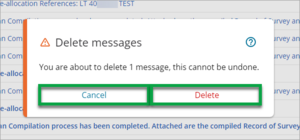 Delete message confirmation