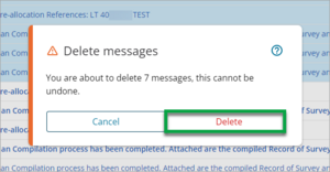 nls select delete for multiple selected messages 