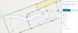 Screenshot centreline easements  left click to select boundary lines