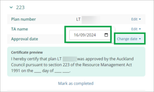 Change date on certificate 