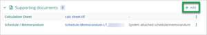 Screenshot of popup to add supporting doc 
