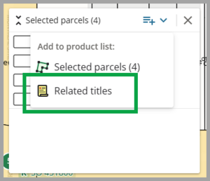 Image highlighting related titles option under add to product list icon