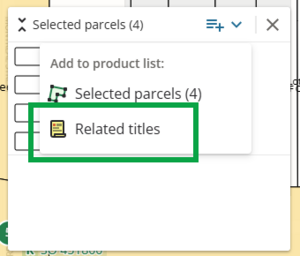 Image highlighting related titles option under add to product list icon