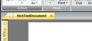 Screenshot of preview screen showing &#039;RichTextDocument&#039; in window