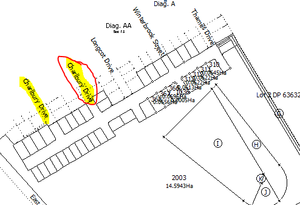  In this instance the road name circled red (Charlbury Drive) is incorrect – it should be Lydiard Drive