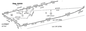 Centre-line easement with unknown width