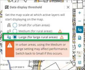 Screenshot of Data Display Threshold – Large